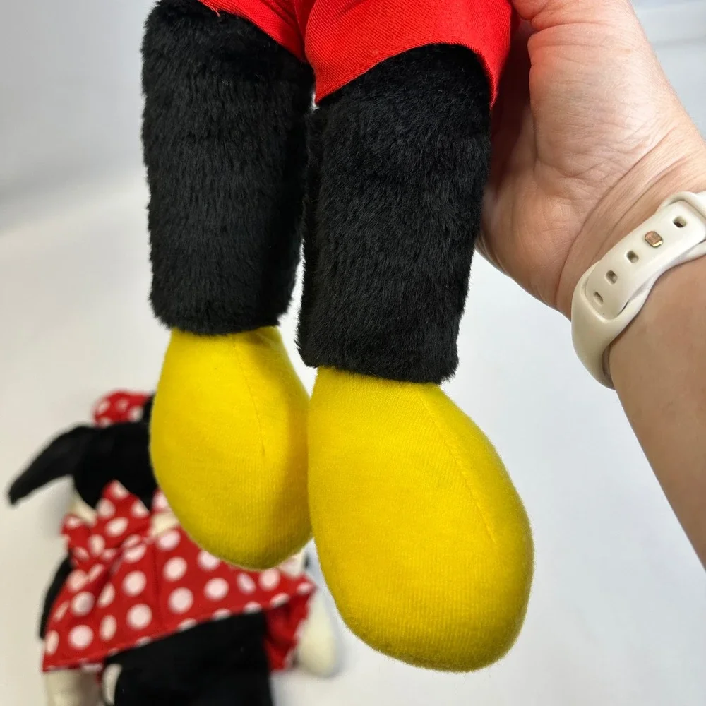Vintage Disney Mickey and Minnie Mouse Plush‎ Stuffed Animal Set 16 Inch Taiwan